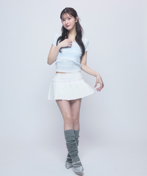 SALE【AMI】AMIプリーツミニスカート 20032d88d8a28794123c8512b8ee01