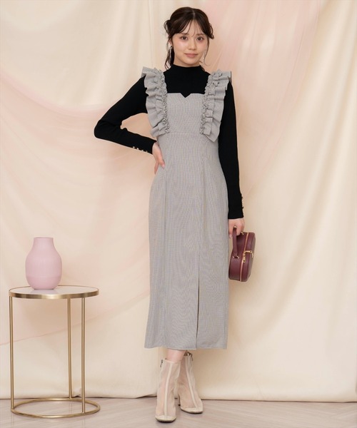 WILLSELECTION ワンピース フリルショルダースリットワンピース