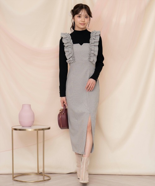 WILLSELECTION ワンピース フリルショルダースリットワンピース