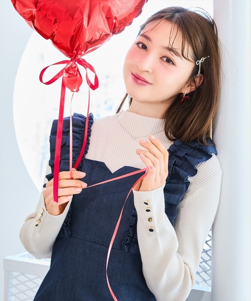 WILLSELECTION ワンピース フリルショルダースリットワンピース WILLSELECTION ワンピース フリルショルダースリットワンピース
