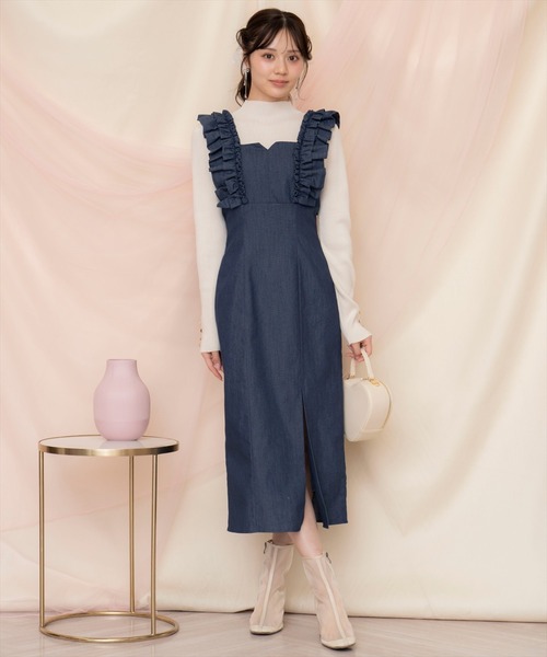 WILLSELECTION ワンピース フリルショルダースリットワンピース