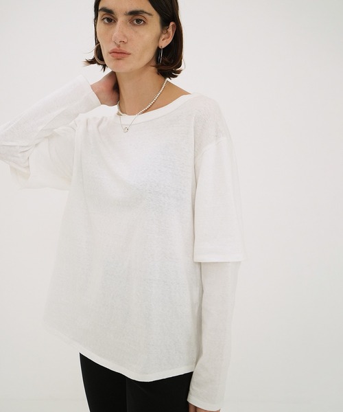 CLANE カシュクールロングT 今週11月19日（金）発売の1枚で違った印象の着こなしが楽しめる”CACHE