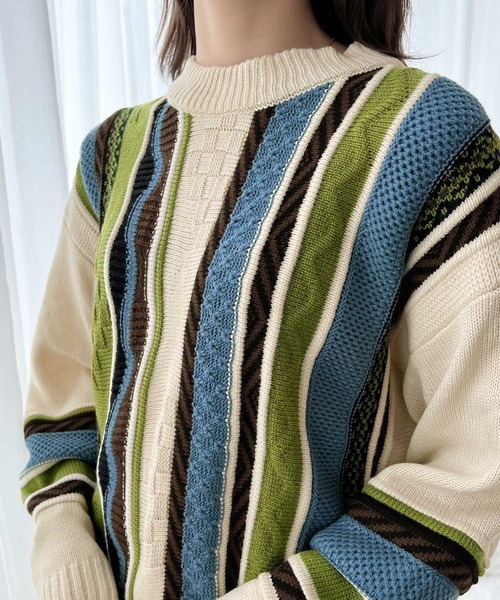 「classicalelf」 長袖ニット X-LARGE ブルー レディース_画像9