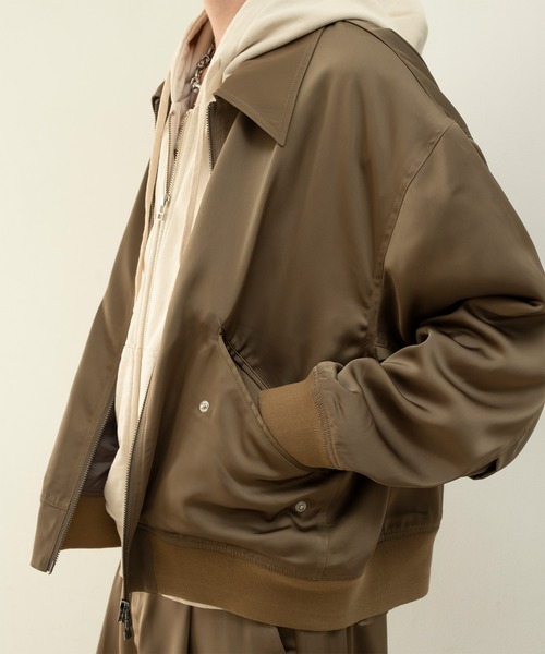 ブラウン MA-1 フライトジャケット フード付き Forte ma1 ma-1 West Side Modern Flight Jacket/ウエストサイドモダン