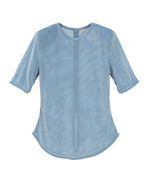 tシャツ CLANE/クラネ/SHEER VELOUR POWER SHOULDER TOPS レディース メンズ