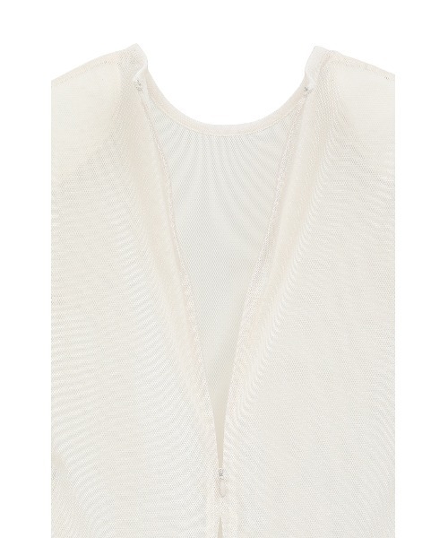 CLANE tシャツ CLANE/クラネ/SHEER VELOUR POWER SHOULDER TOPS