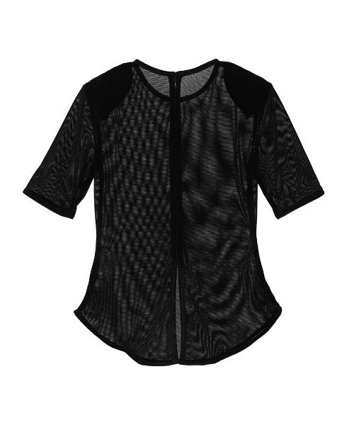 トップス CLANE SHEER VELOUR POWER SHOULDER TOPS SHEER VELOUR POWER SHOULDER TOPS｜TOPS(トップス)｜CLANE