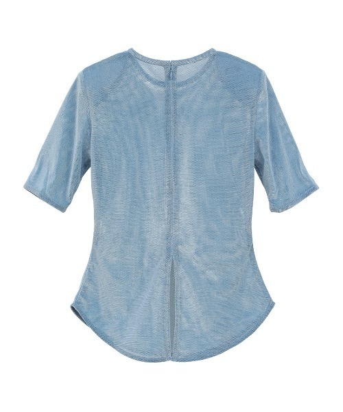 CLANE tシャツ CLANE/クラネ/SHEER VELOUR POWER SHOULDER TOPS