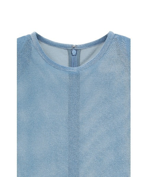 tシャツ CLANE/クラネ/SHEER VELOUR POWER SHOULDER TOPS レディース メンズ SHEER VELOUR POWER SHOULDER TOPS（Tシャツ/カットソー