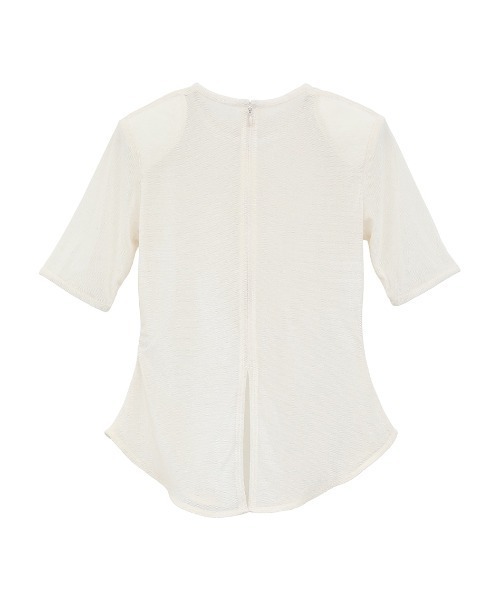 クラネ　SHEER VELOUR POWER SHOULDER TOPS SHEER VELOUR POWER SHOULDER TOPS（Tシャツ/カットソー）｜CLANE