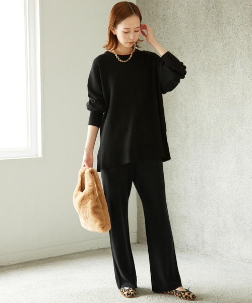 SLOBE IENA（スローブイエナ） イージーパンツ 38 ブラック レディース