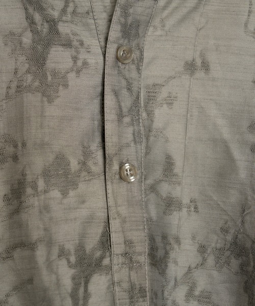 Nora Lily シャツ 「Nora Lily」Flower Henry Neck Big L/S PO