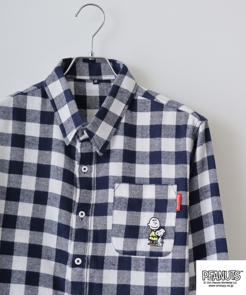 PEANUTS シャツ チェックシャツ メンズ レディース : ZOZOTOWN Yahoo