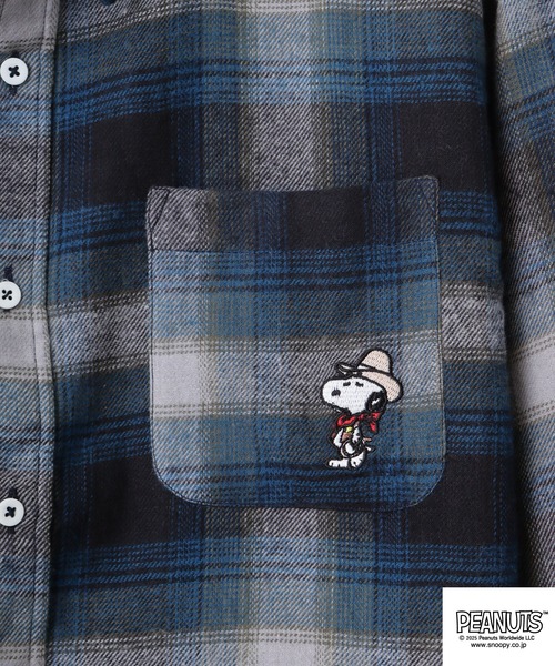PEANUTS シャツ チェックシャツ メンズ レディース : ZOZOTOWN Yahoo