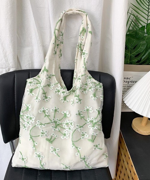 VIBGYOR トートバッグ Liaa/チュールフラワーバッグ A18095 レディース