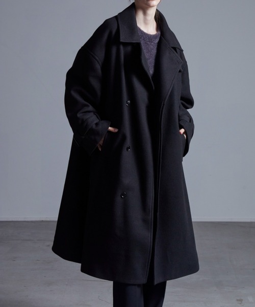 Loose（ルース） ステンカラーコート L ブラック メンズ : ZOZOTOWN