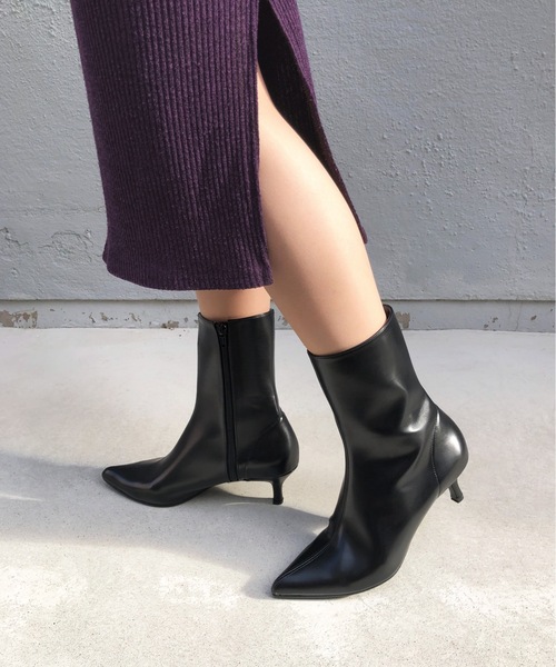 「MAMIAN」 ブーツ M ダークブラウン レディース_画像2