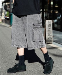 ジーンズ ケミカルウォッシュ/オーバーダイ デニムカーゴワイドハーフパンツ/ショートパンツ メンズ レディース｜ZOZOTOWN Yahoo!店