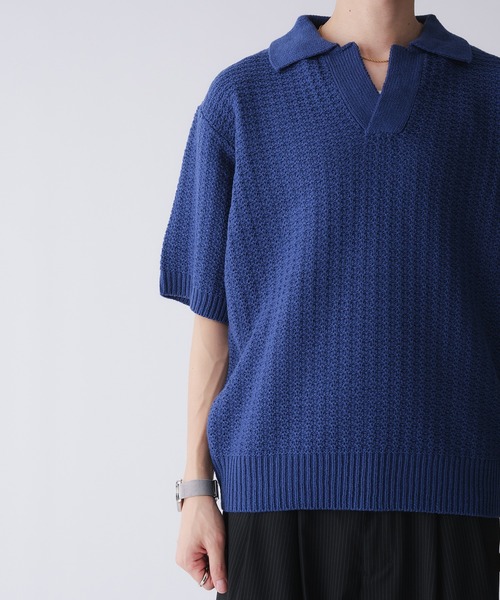 Adoon plain ポロシャツ SKIPPER SHORT SLEEVE KNIT POLO