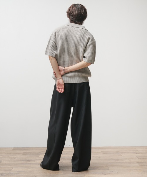 メンズ 夏 ショートスリーブ ニットポロ Adoon plain ポロシャツ 「新色追加」SKIPPER SHORT SLEEVE KNIT