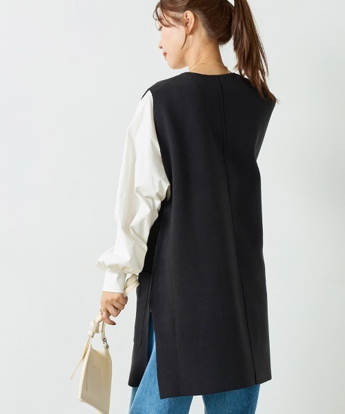 「OMNES」 Vネックニット FREE グレー レディース_画像6