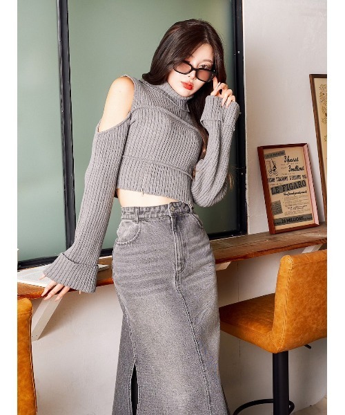 「Darich」 タートルネックニット FREE ベージュ レディース_画像3