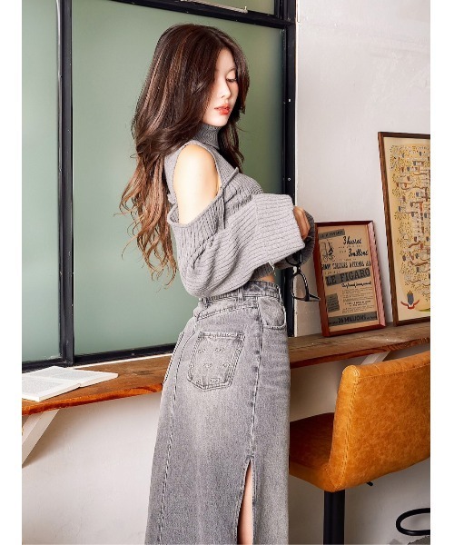 「Darich」 タートルネックニット FREE ベージュ レディース_画像4