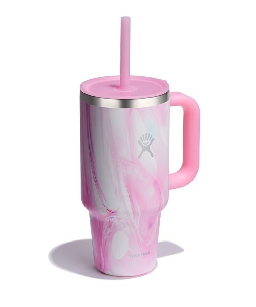 日本未発売　Hydro Flaskのマグカップ　ペア　ベビーピンク Kinetics 水筒 Hydro Flask 32 oz All Around Travel Tumbler