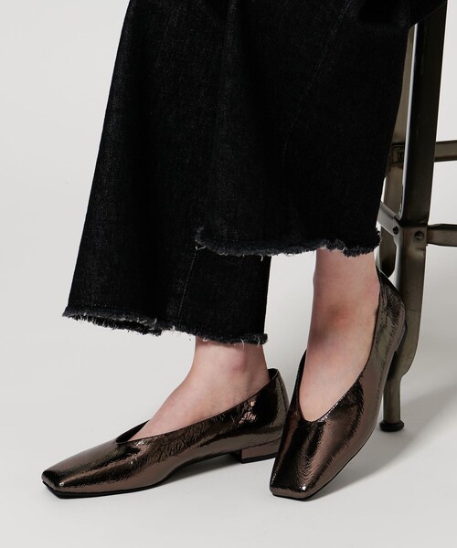 UNITED ARROWS パンプス スクエア フラット : ZOZOTOWN Yahoo!店