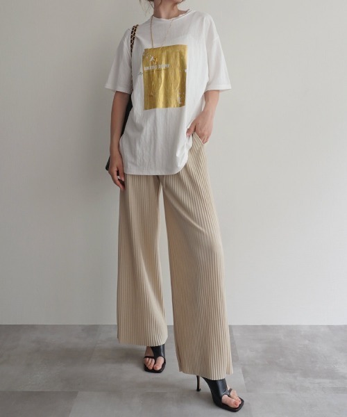 【極美品】  プリーツ パンツ 6(ROKU)＞プリーツ モチーフ パンツ