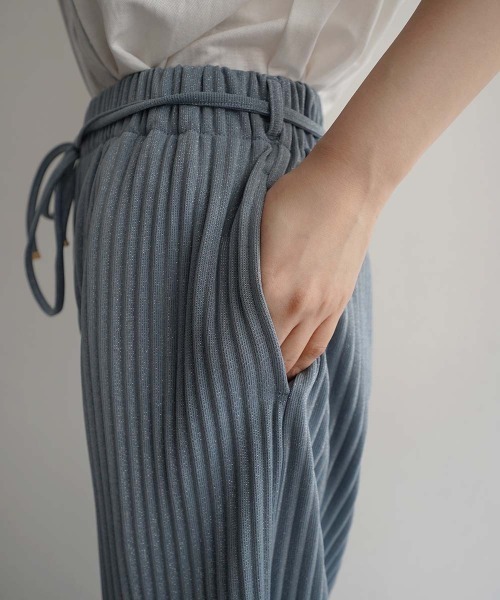 Rashik パンツ ラメプリーツパンツ レディース : ZOZOTOWN Yahoo