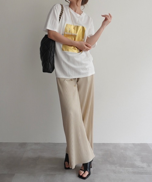 Rashik パンツ ラメプリーツパンツ レディース : ZOZOTOWN Yahoo