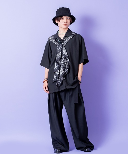 ankoROCK シャツ a.p.o.v. -ankoROCK's select- レトロ柄スカーフ