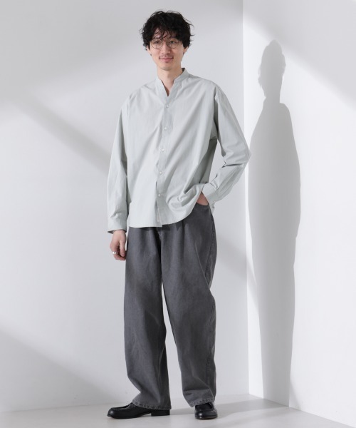 「NANO universe」 デニムパンツ L ライトグレー メンズ_画像4