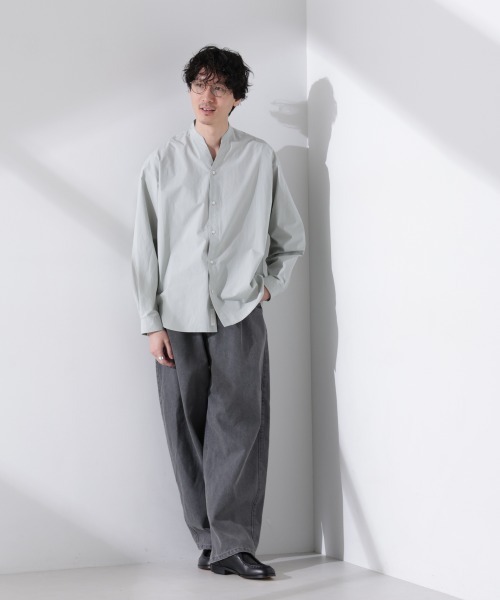 「NANO universe」 デニムパンツ L ライトグレー メンズ_画像5