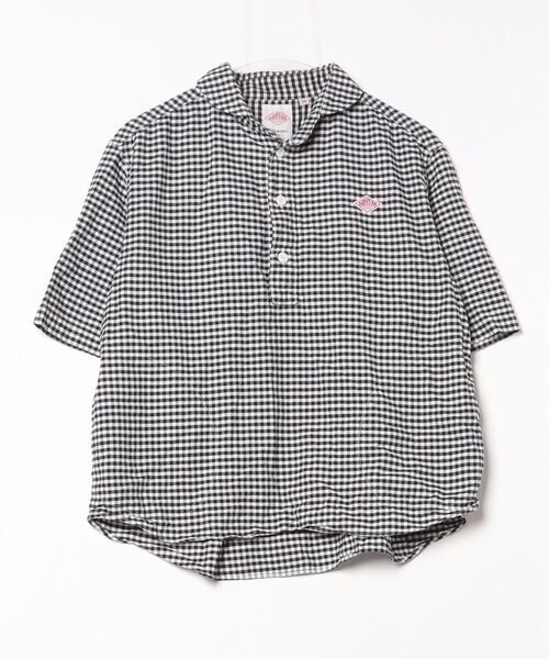 新品ダントン　チェック柄　半袖シャツ38レディース Danton 「DANTON」 半袖シャツ 38 ブラック系その他 レディース