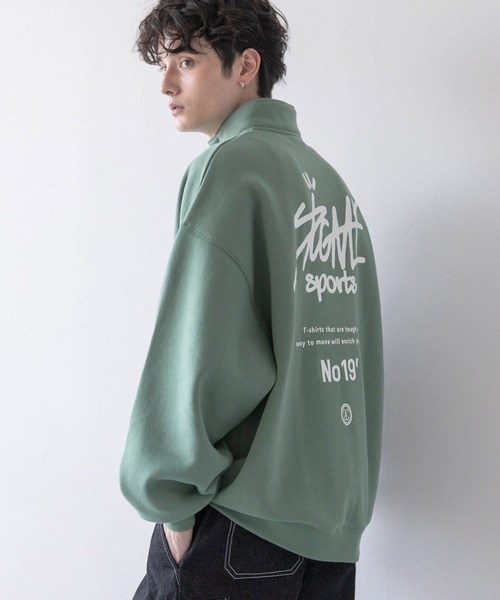 「SIGNAL SPORTS」 スウェットカットソー MEDIUM グリーン メンズ