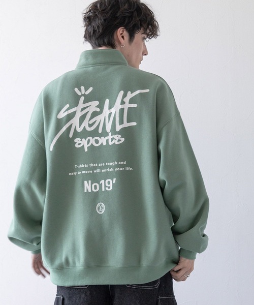 「SIGNAL SPORTS」 スウェットカットソー MEDIUM グリーン メンズ