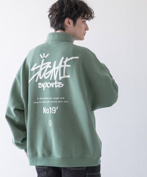 「SIGNAL SPORTS」 スウェットカットソー MEDIUM グリーン メンズ