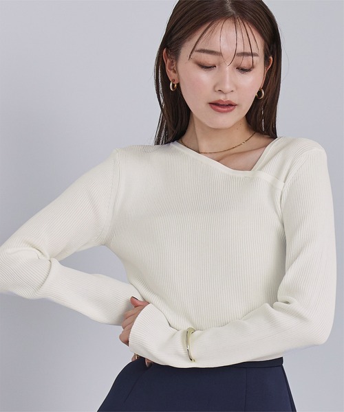 ur's（ユアーズ） ニット セーター アシンメトリーネックリブニット
