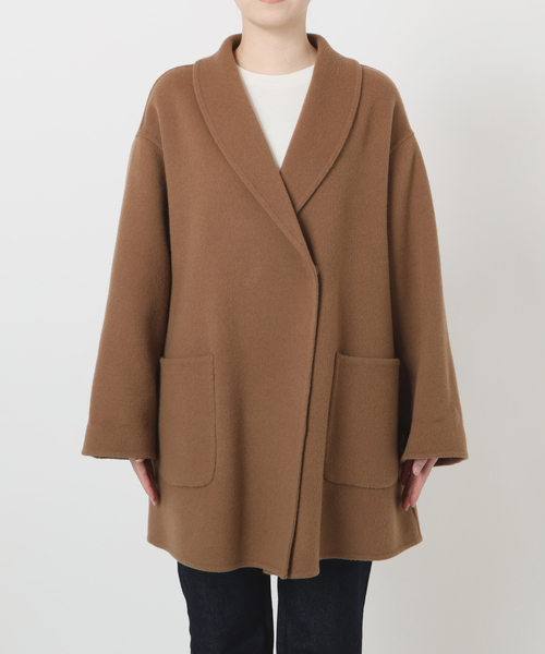 SLOBE IENA コート アウター SUPER140 ダブルフェイスベルテッド