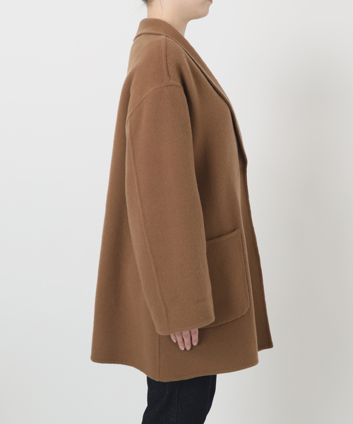 SLOBE IENA コート アウター SUPER140 ダブルフェイスベルテッド