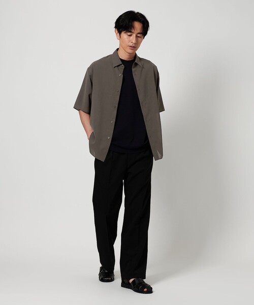 BEAUTY&YOUTH ミラノリブショートスリーブシャツ BEAUTY＆YOUTH UNITED ARROWS シャツ トリクシオン シアー