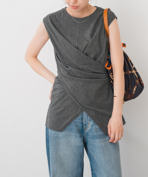 Spick＆Span tシャツ アシンメトリーラッププルオーバー