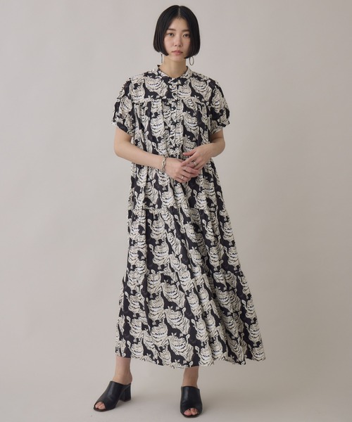 PARK HOUSE 半袖ティアードワンピース PARK HOUSE 半袖ティアードワンピース ワンピース