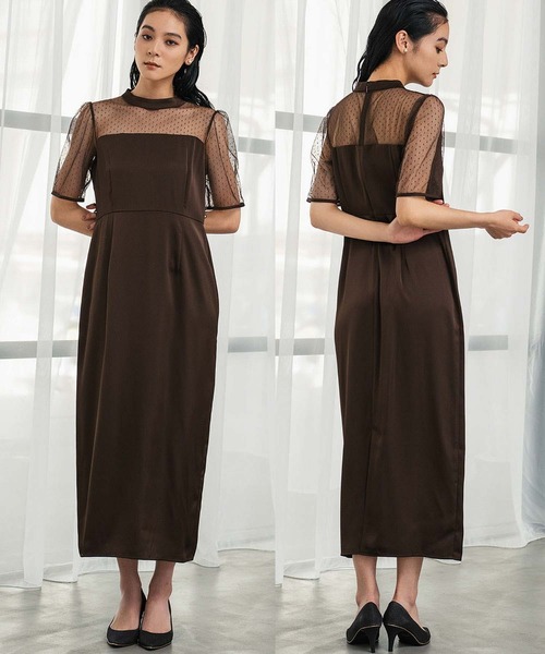 GIRL DRESS FOR NOW パーティードレス ドレス ドットリボンビスチェ