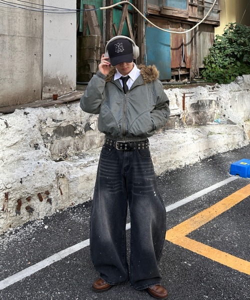 ADAMASTE ブルゾン アウター vintage make short fur jacket