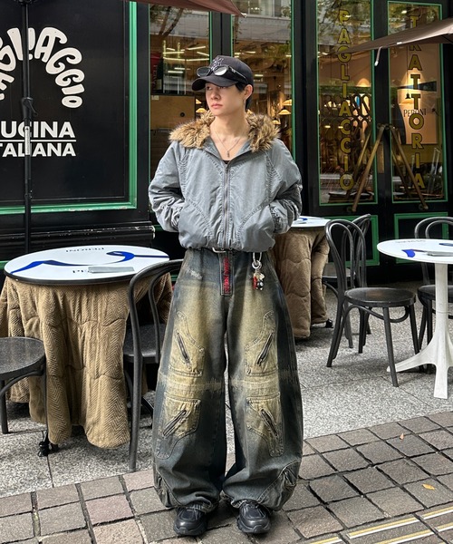 ADAMASTE ブルゾン アウター vintage make short fur jacket