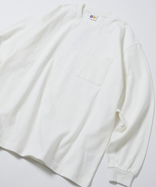 「FREAK'S STORE」 長袖Tシャツ LARGE ホワイト メンズ