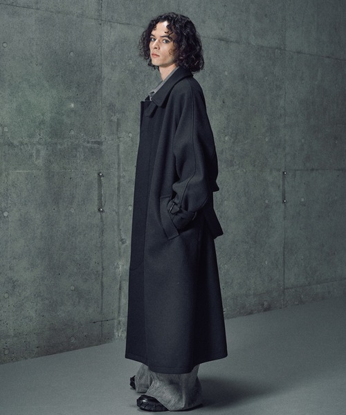 Casper John ステンカラーコート コート Wool melton bal collar coat